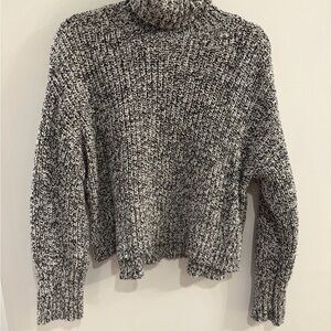 Madewell Black and White Turtleneck Sweater